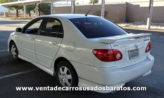 2003 Toyota Corolla S Carro Blanco Barato 4 Puertas economico en venta por duenos particulares